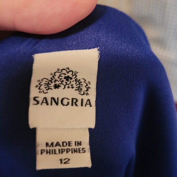 SANGRIA Satin fitted dress 12 - Picture 4 of 5